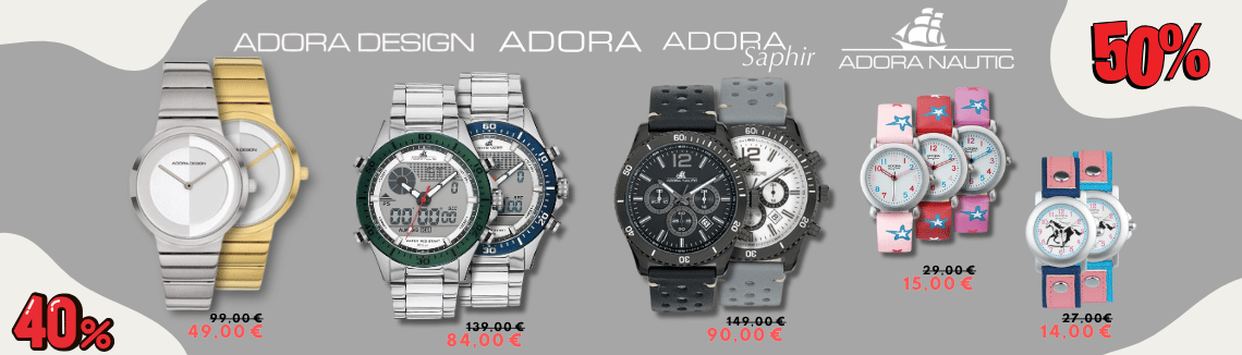 Adora Armbanduhren Kollektion mit bis zu 50 % Rabatt – Damen-, Herren- und Kinderuhren im Angebot