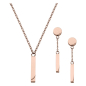 Preview: CEM 4-202809-001 BGTE6222 Schmuckset Damen Ohrringe Ohrpendel Halskette  Edelstahl