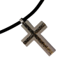 Preview: CEM ST9-116C 4-202875-001 Unisex Halskette Leder Edelstahl mit Kreuz 50cm
