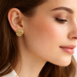 Preview: CEM Damen Ohrstecker Edelstahl Gold – Lebensblume Design | Damen Schmuck Edelstahl