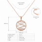 Preview: Edelstahl Damen Kette rosévergoldet mit Perlmutt Anhänger – Ankerkette 50+5 cm CEM { 4-203089-001-ST-00009C }