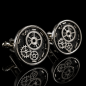 Preview: Herren Manschettenknöpfe Edelstahl Zahnräder Ø 18 mm [CEM 4-202995-001 ST9-169M]