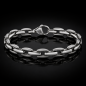 Preview: Titan Armband Herren Silber Poliert – Massives Titanarmband 7mm mit Karabinerverschluss CEM [ PTS760 ]