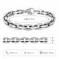 Preview: Titan Armband Herren Silber Poliert – Massives Titanarmband 7mm mit Karabinerverschluss CEM [ PTS760 ]