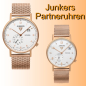 Preview: Herrenuhr und Damenuhr Partnerangebot JUNKERS 6733M-5 Eisvogel und F13 Lady und Junkers 6732M-4