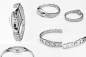 Preview: Q&Q by Citizen Damen Armbanduhr F167 204Y Edelstahl Quarz Strass Uhr elegant