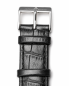 Preview: Jacques Lemans Chronograph Lederarmband 21 mm Schwarz Kroko Ersatzband