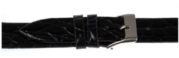 Preview: Uhrenarmband 108 10mm schwarz Echt Leder