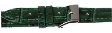 Preview: Uhrenarmband 114 20mm grün Echt Leder