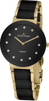 Jacques Lemans 42-7K Uhr Damen Edelstahl Ceramic Quarz 10Bar
