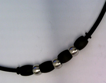 CEM ST9-108C 4-202860-001 Herren Halskette Collier Edelstahl Leder 45+5cm