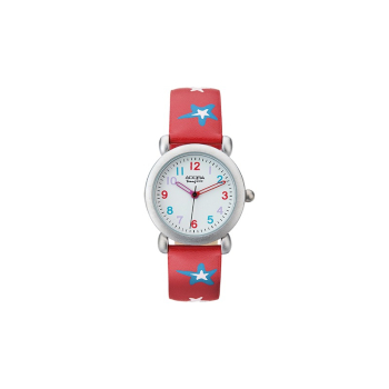 Adora AY4470 Kinder Quarzuhr mit Aluminiumgehäuse, Mineralglas, Kunststoffarmband und Dornschließe – 3 Bar wasserdicht, ideal für Alltag und Schule.