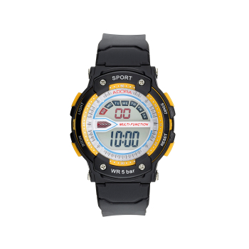 Adora AL3531 digitale Herrenuhr mit Kunststoffgehäuse, 5 Bar wasserdicht, Alarm und Stoppuhr
