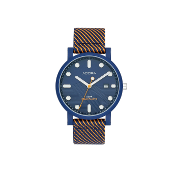 Adora OC2000 Damen Quarzuhr mit Gehäuse und Band aus zertifiziertem Ozean-Plastik, Nylonarmband, Mineralglas und 5 Bar Wasserschutz – umweltfreundlich & alltagstauglich.