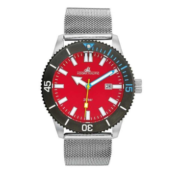 "Adora Nautic AN2191 Herrenuhr mit Edelstahlgehäuse, verschraubter Krone, Mineralglas, Edelstahlarmband und Schiebeschließe mit Sicherheitsbügel – 20 Bar wasserdicht"