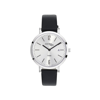 ADORA AS4616 Herrenuhr Titan Lederband mit Saphirglas