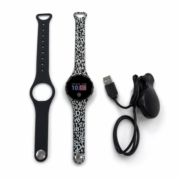 Atlanta by Paragon FitBand 9722/7 9722/17 Smartwatch Gesundheitsuhr schwarz-weiß oder pink-schwarz mit 2. Armband schwarz für Kinder oder Senioren