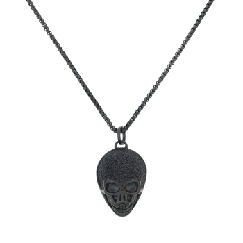 CEM 4-203269-001 ST-00120C Damen Herren Unisex Halskette Collier Edelstahl schwarz