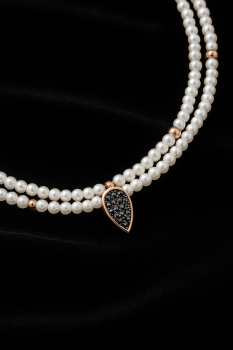 CEM ST9-139C 4-202911-001 Damen Halskette Edelstahl Collier mit Muschelperlen
