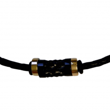 CEM ST9-152K 4-202969-001 Herren Halskette Collier Leder Edelstahl 50cm