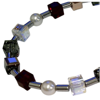 CEM ST9-167B 4-202992-001 Damen Armband Edelstahl Perlen 19+2cm