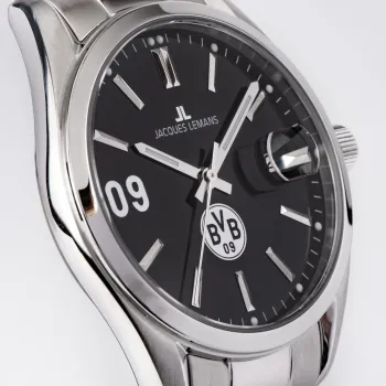 Preview: Jacques Lemans BVB-01 Uhr Herren Edelstahl silber Quarz