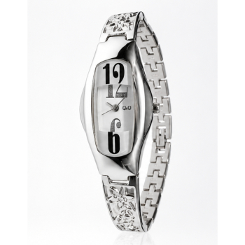 Q&Q by Citizen Damen Armbanduhr F167 204Y Edelstahl Quarz Strass Uhr elegant