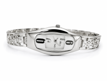 Preview: Q&Q by Citizen Damen Armbanduhr F167 204Y Edelstahl Quarz Strass Uhr elegant