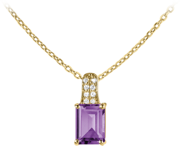 Jacques Lemans - Damen Kette Sterlingsilber vergoldet mit Amethyst - SE-C114I