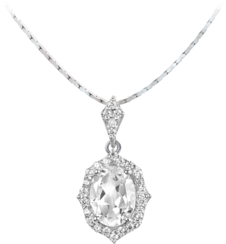Jacques-Lemans - Damen Kette Sterlingsilber mit White Topaz - SE-C115A