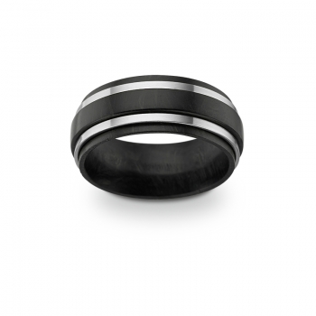 CEM ST8-057/58 Ring Herren Herrenring Edelstahl Carbon Gr. 58