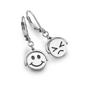 CEM ST8-076 Edelstahl Ohrhänger Emoji Ohrringe Damen