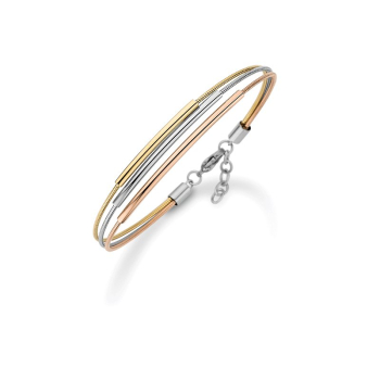 CEM ST9-128B 4-202892-001 Armband Damen Edelstahl Armband tricolor 17+2cm