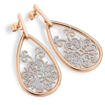 CEM ST9-134O Edelstahl Ohrhänger Ohrringe rosé  Damen