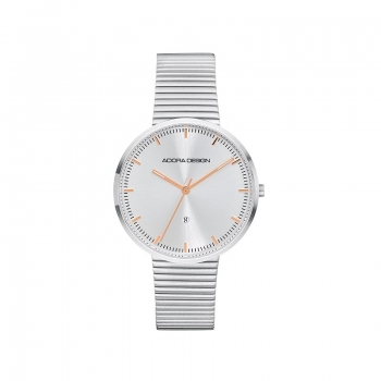 Adora AD8529 Damen Quarzuhr mit Edelstahlgehäuse, Mineralglas, 5 Bar wasserdicht, Schiebeschließe mit Sicherheitsbügel. Stilvolle Uhr für Alltag und Freizeit.