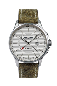Iron Annie Herrenuhr GMT Wellblech Lederband beige 5842-1
