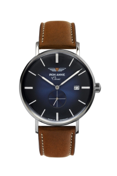 Iron Annie 5938-3 Herrenuhr mit blauem Ziffernblatt und weißen Indizes