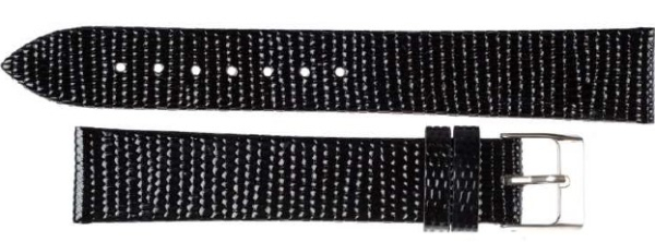Uhrenarmband 101 10mm schwarz Echt Leder