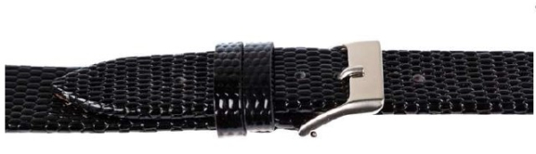 Uhrenarmband 101 10mm schwarz Echt Leder