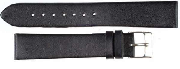 Uhrenarmband 105 18mm schwarz Echt Leder