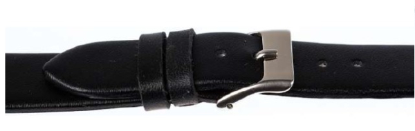Uhrenarmband 105 18mm schwarz Echt Leder