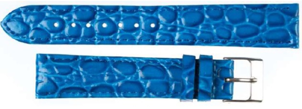 Uhrenarmband 219 16mm blau Echt Leder