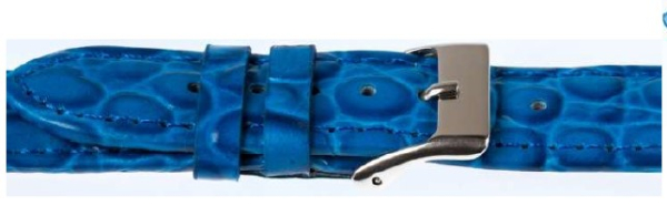 Uhrenarmband 219 16mm blau Echt Leder