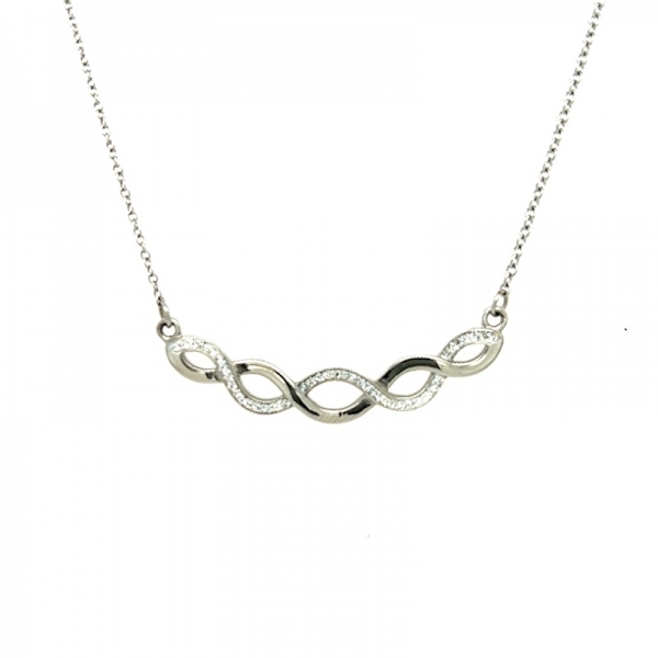 CEM 4-202021-001 ST-00016C Edelstahl Collier mit Kristallen