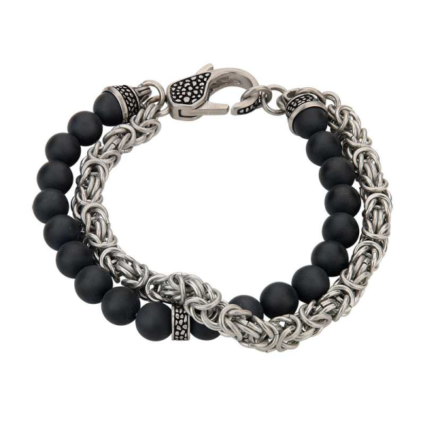 CEM 4-203212-001 ST-00091B Edelstahl Armband mit Onyx