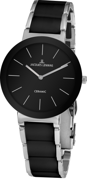 Jacques Lemans 42-7A Uhr Damen Edelstahl Ceramic Quarz 10Bar