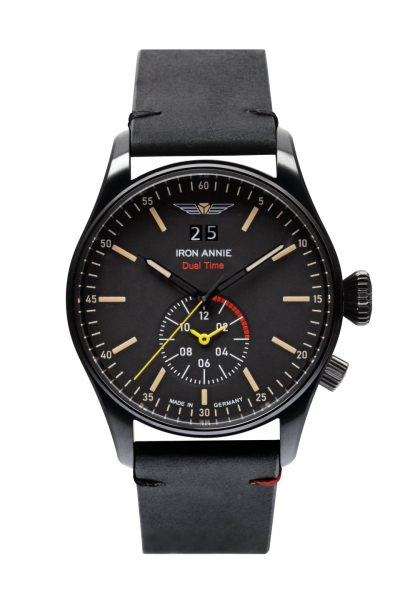 Iron Annie  5144-2 Herren Uhr Armbanduhr Quarz Edelstahl Leder