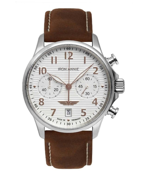 Iron Annie 5876-4 Herren Uhr Armbanduhr Quarz Edelstahl Leder