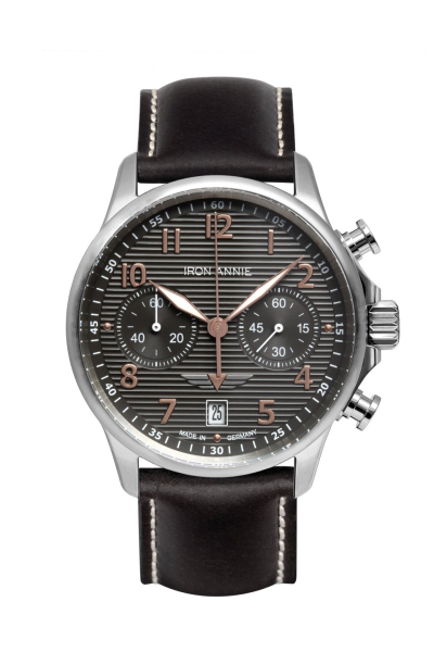 Iron Annie 5876-5 Uhr Herrenuhr Quarz Edelstahl Leder