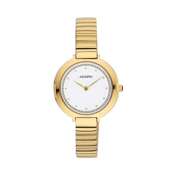 Adora AT5529 Damenuhr mit Edelstahlgehäuse, Mineralglas, Quarzwerk und Faltschließe – 3 Bar wasserdicht, elegant und zeitlos.